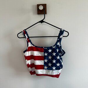 Molly American Flag Crop Top Size S